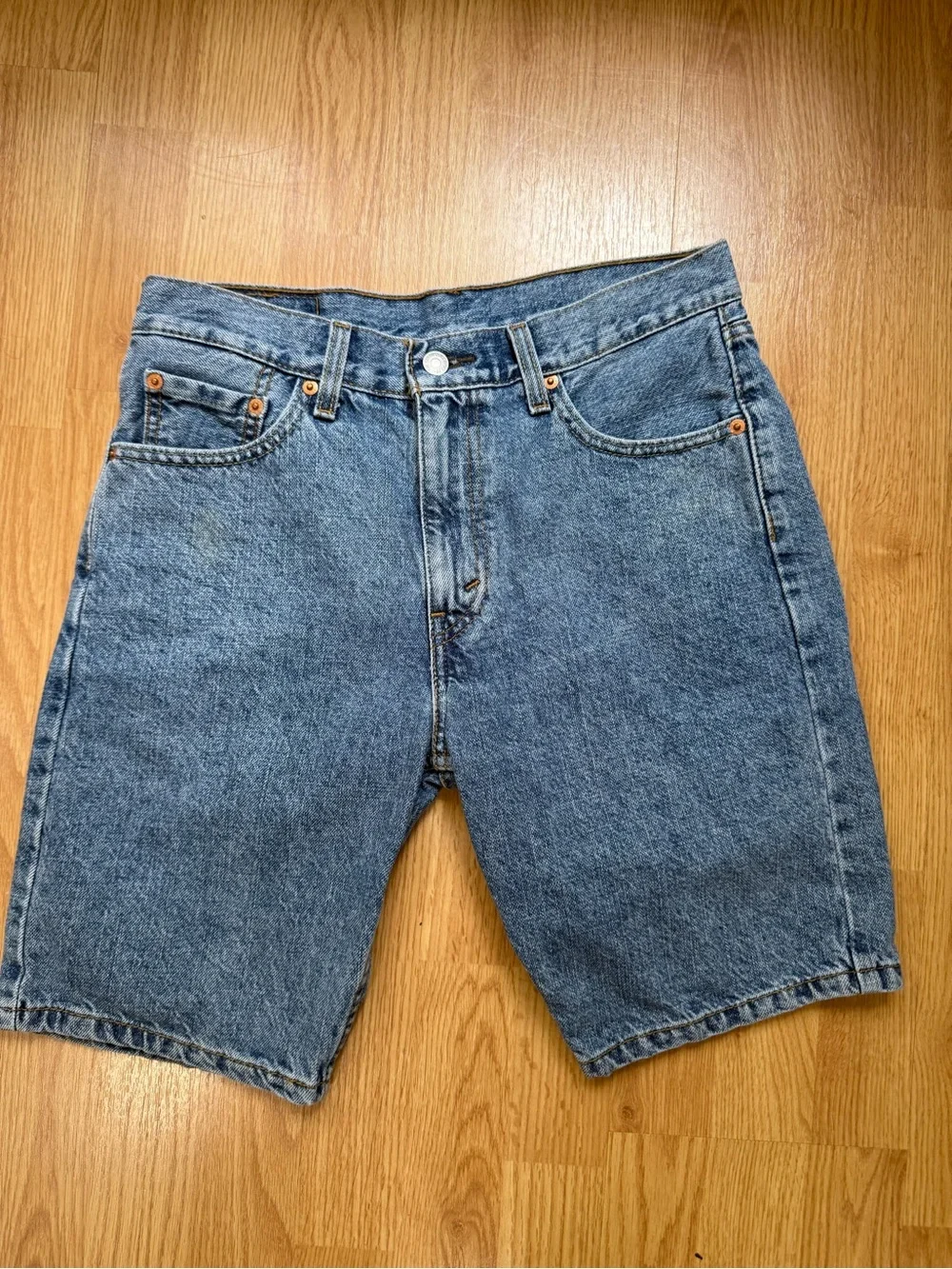 Levi’s 505 Men’s W30 Denim Shorts Blue 100% Cotton Long Bermuda shorts